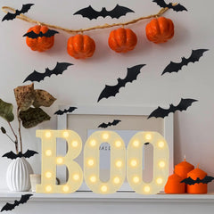 BOO LED Halloween Letter Lights – Indoor Marquee Decor