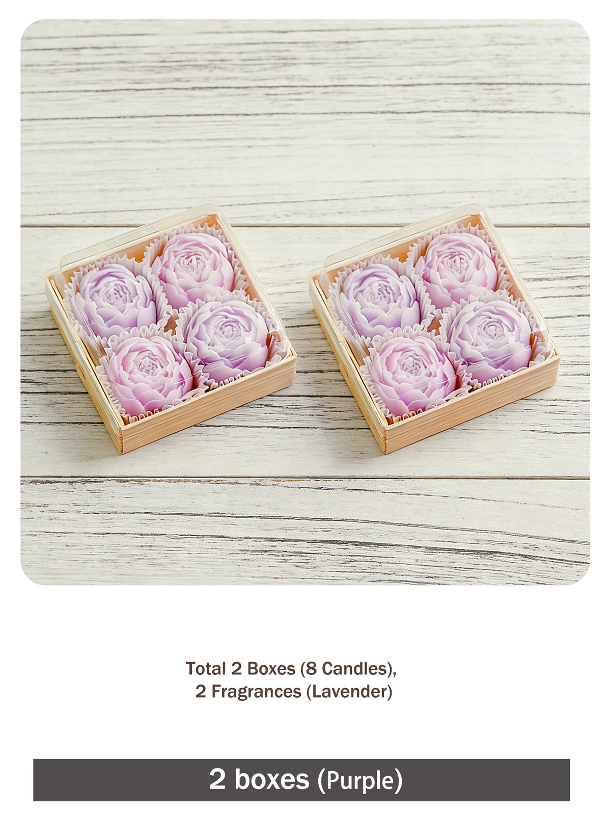 Rose Flower Shaped Soy Wax Candles – Set of 4 - candletown.net