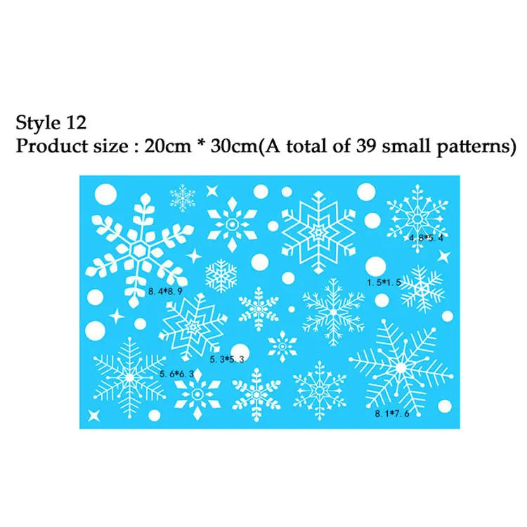 38-Piece Snowflake Window Clings – Reusable Electrostatic Christmas Stickers