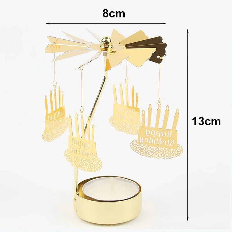 Golden Angel Chime Rotating Candle Holder - candletown.net