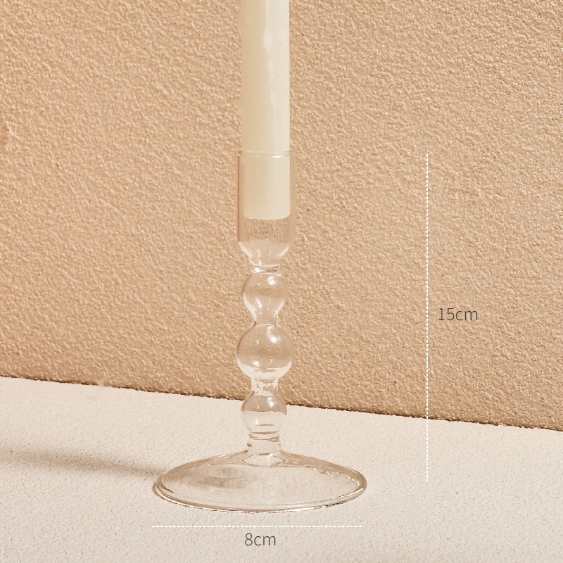Modern Glass Candle Holder – Nordic Clear Design