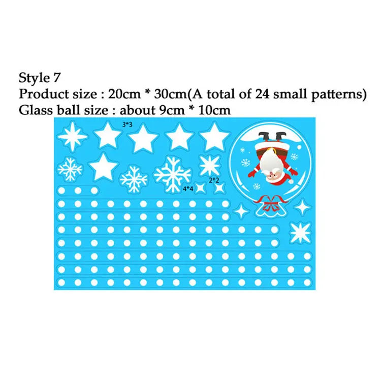 38-Piece Snowflake Window Clings – Reusable Electrostatic Christmas Stickers