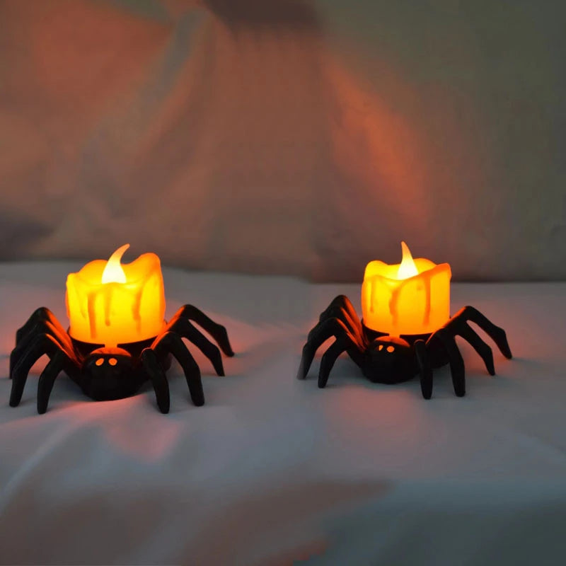 Halloween Spider LED Candle Light – Battery Operated Night Light