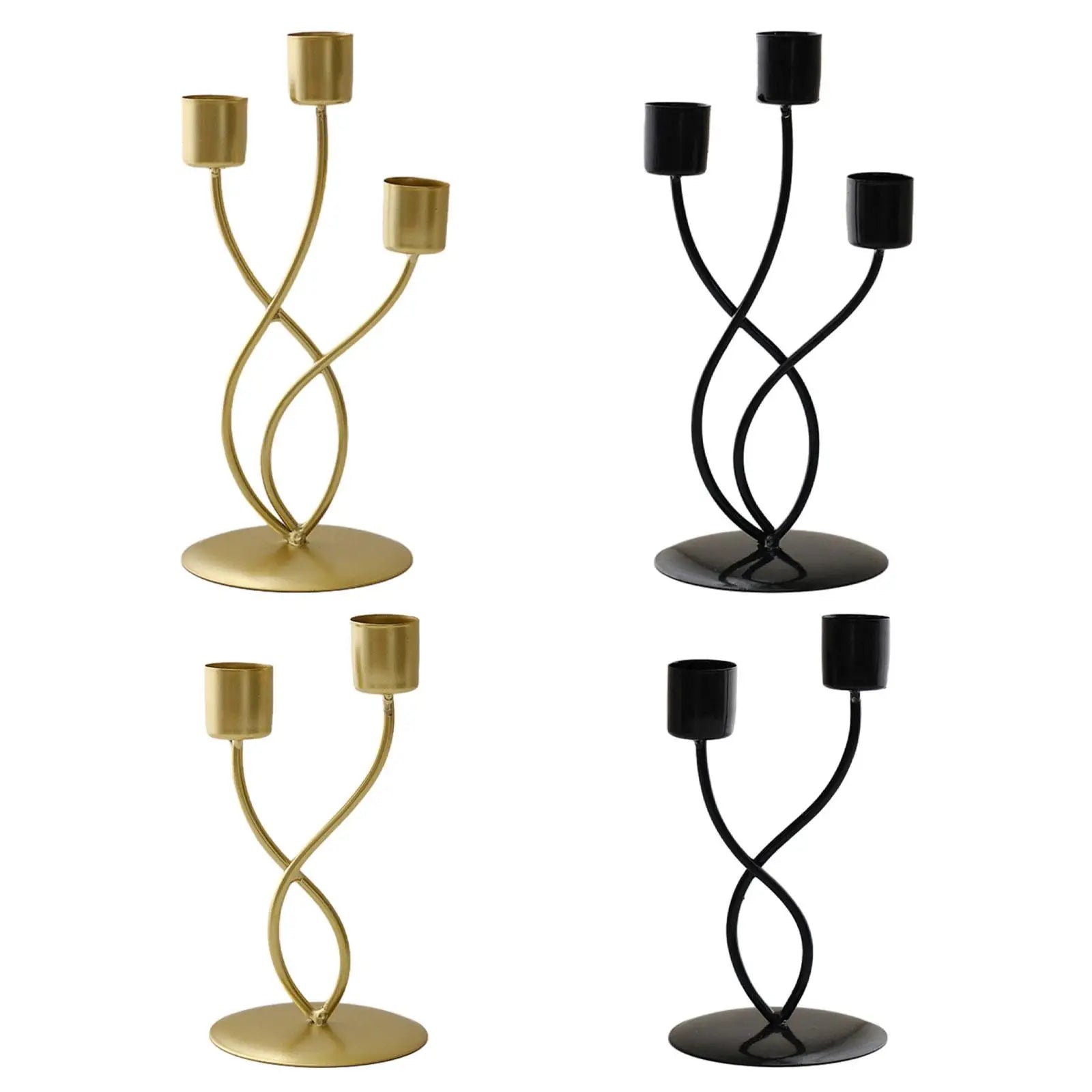 Elegant Metal Candle Holder – Vintage Iron Candelabra