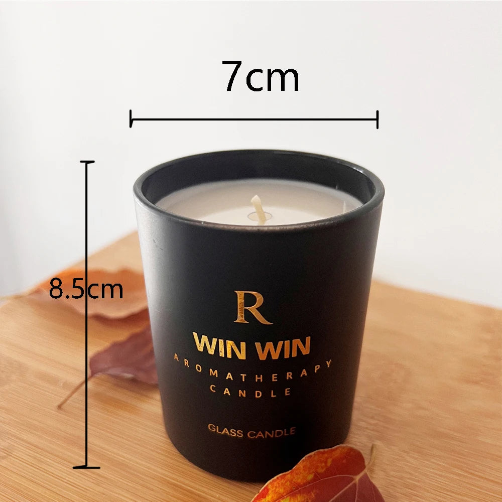 Lavender / Rose Aromatherapy Candle in Black Jar – Decorative Gift Candle - candletown.net