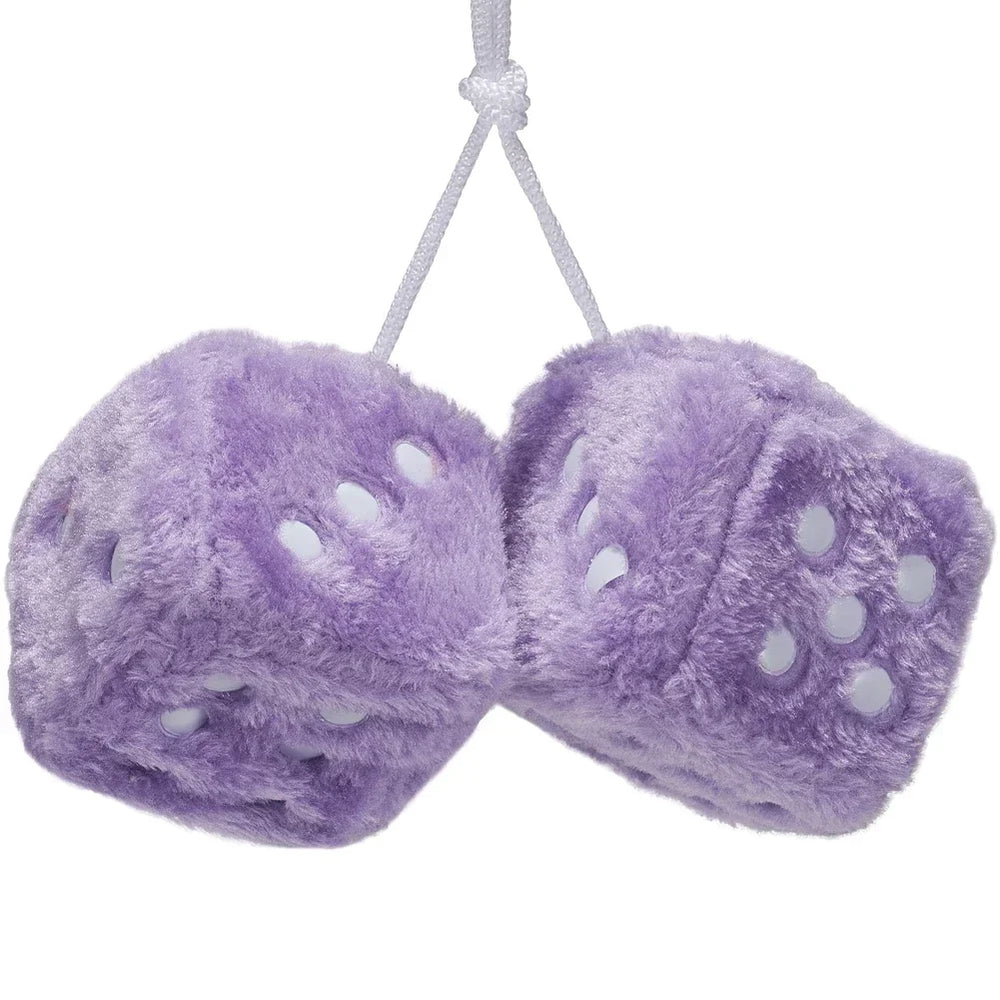 Retro 90s Fuzzy Dice – Plush Hanging Car Mirror Dice - candletown.net