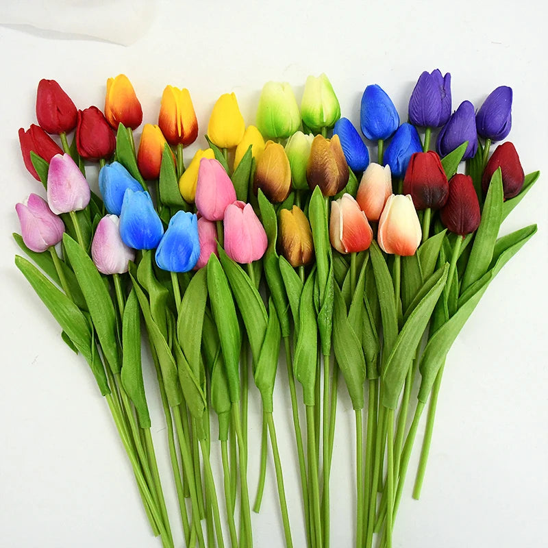 10pcs Tulip Artificial Flowers – Lifelike & Elegant Decor - candletown.net