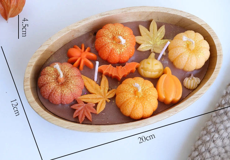 Handmade Pumpkin Bowl Soy Candle – Autumn Scented Centerpiece Candle