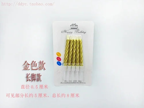 Slim Metallic Birthday Candles – Elegant Cake Topper - candletown.net