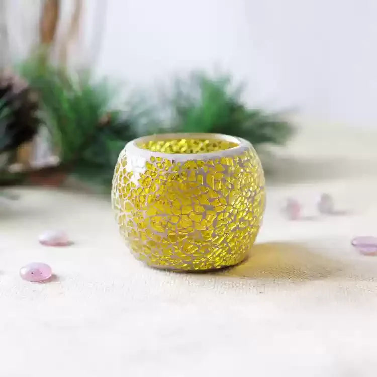 Moroccan Mosaic Glass Candlestick – Votive Candle Holder - candletown.net