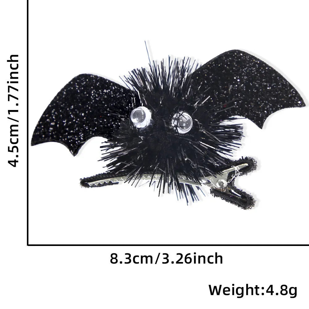 Halloween Spider & Bat Hair Clips