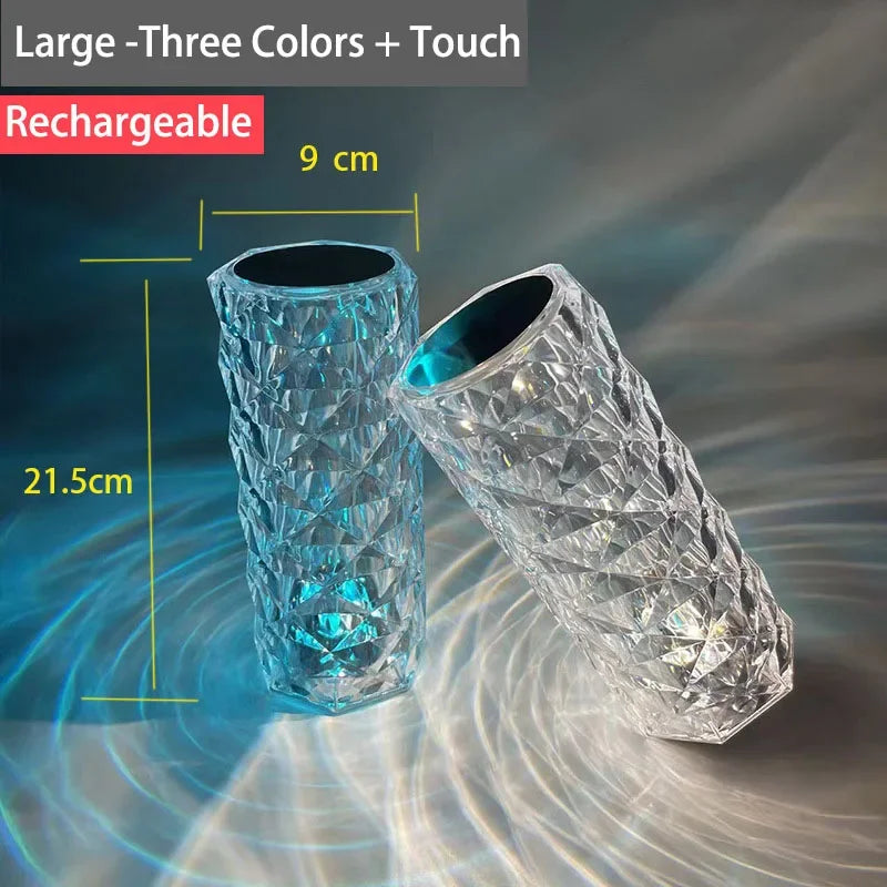 Kristallinen timanttipöytälamppu – Ladattava tunnelmavalo