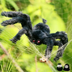 Halloween Spider Web with Spiders – Haunted House Decoration Set
