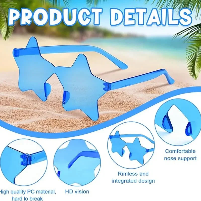 Colorful Star Sunglasses – Party & Festival Photo Props
