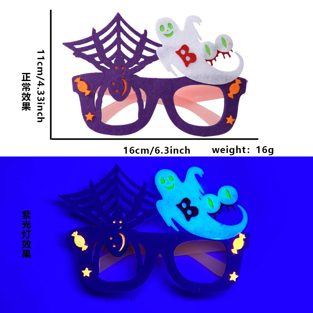 Halloween Costume Accessories Set – Glasses, Mask, Bat Hair Clip & Bracelet