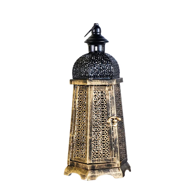 Rustic Vintage Metal Candle Lantern – Nordic & Farmhouse Decor - candletown.net