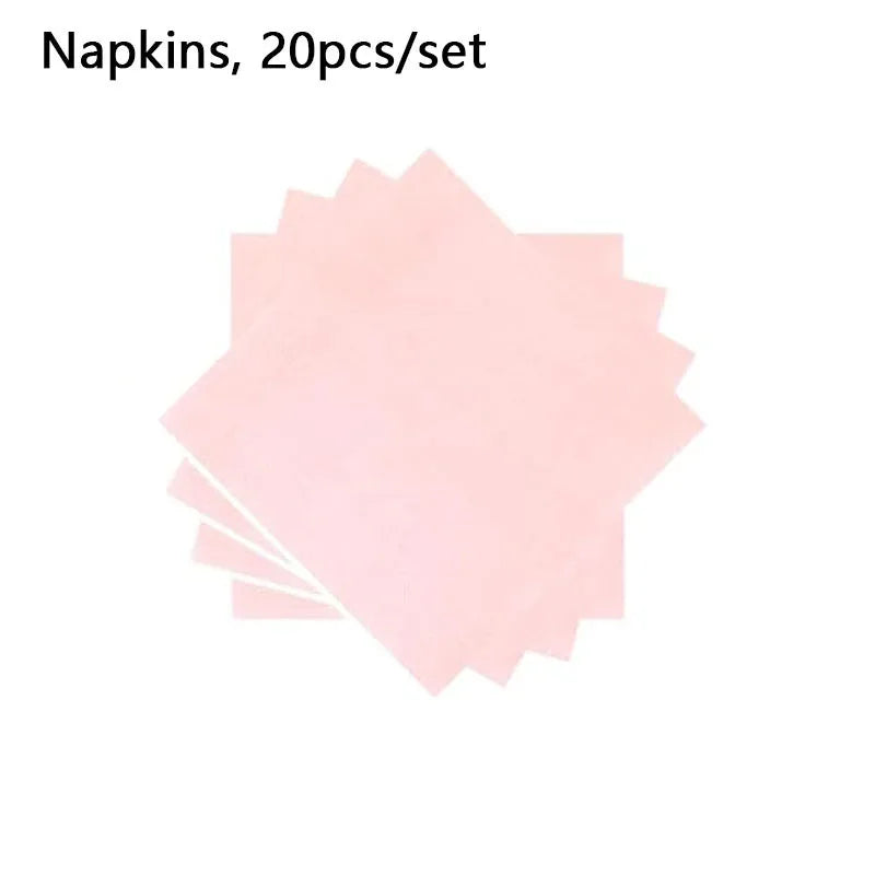 Light Pink Disposable Tableware Set