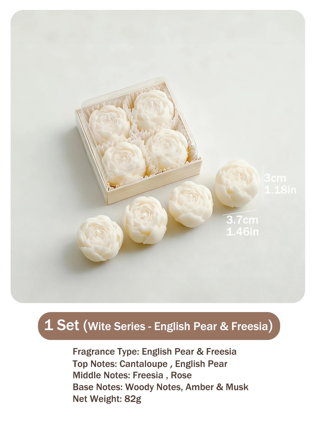 Rose Flower Shaped Soy Wax Candles – Set of 4 - candletown.net