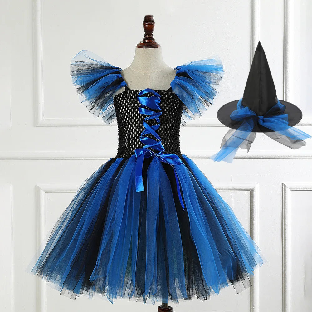 Kids Witch Costume – Hat, Broom & Accessory Options (Multicolor)