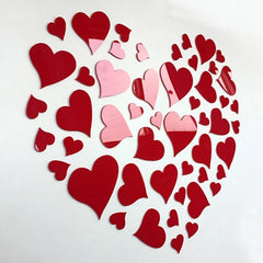 DIY Love Heart Acrylic Wall Stickers – 3D Mirror Decor - candletown.net