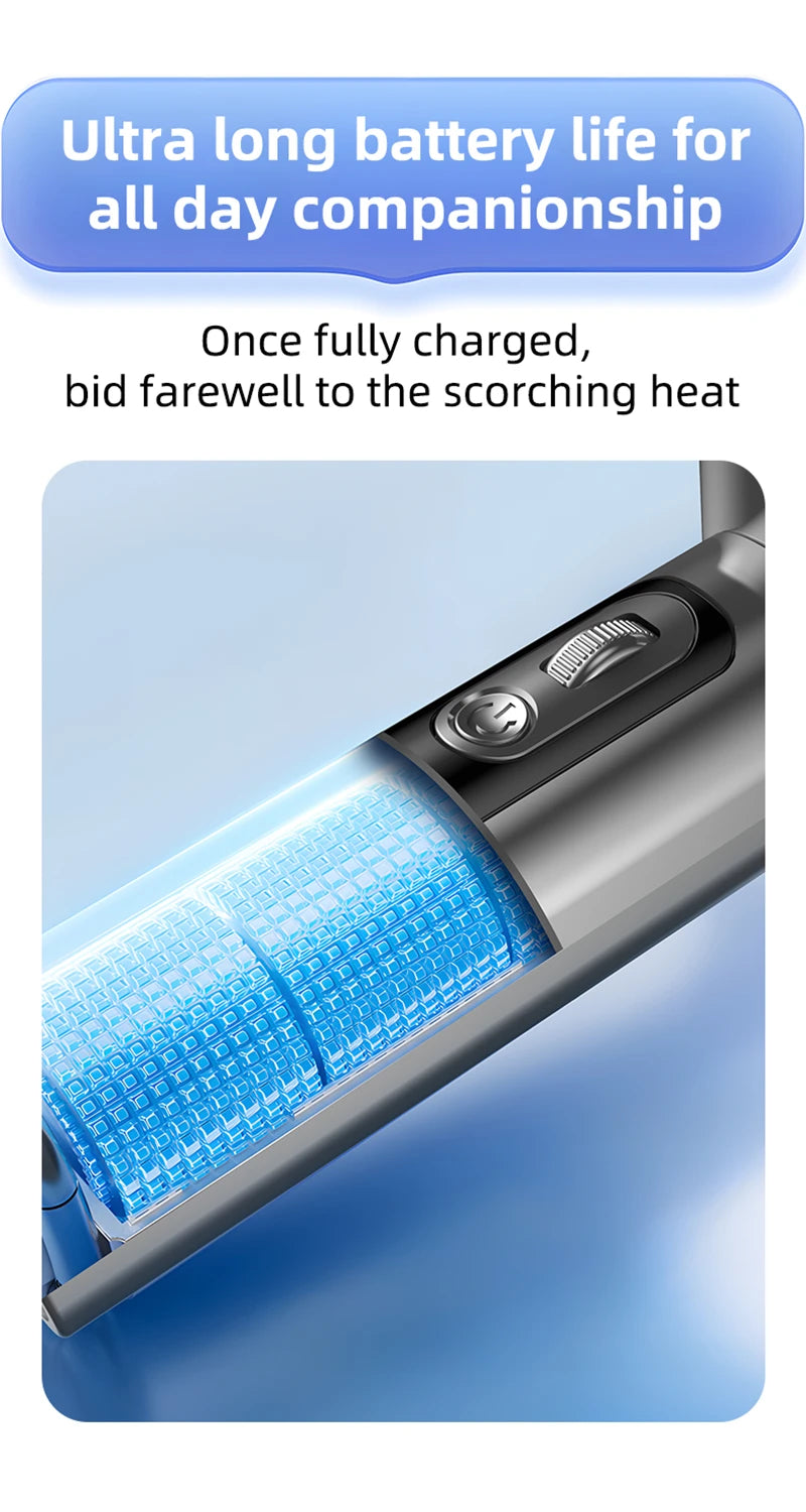 Handheld USB Fan with 100 Wind Speeds – Mini Turbo Cooling Fan