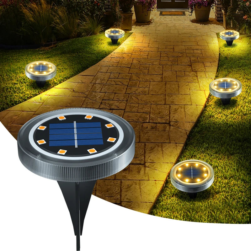 Solar Ground Lights for Garden Paths