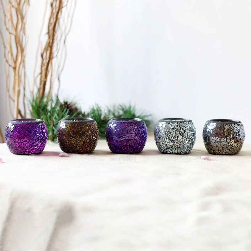 Moroccan Mosaic Glass Candlestick – Votive Candle Holder - candletown.net