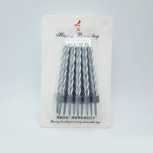 Slim Metallic Birthday Candles – Elegant Cake Topper - candletown.net