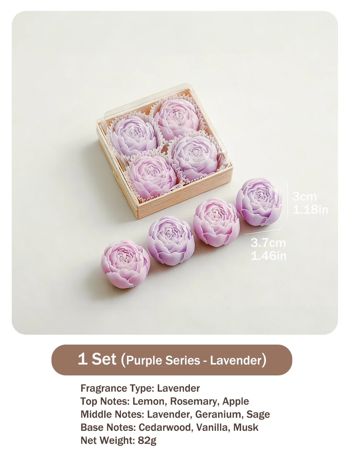 Rose Flower Shaped Soy Wax Candles – Set of 4 - candletown.net