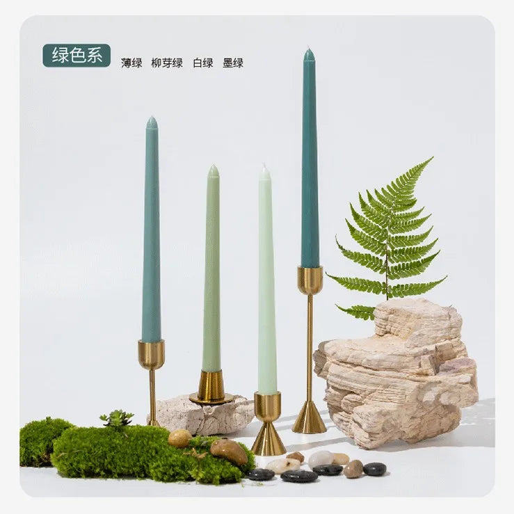 4pcs Colored Taper Candles – Elegant Long Dinner Set - candletown.net