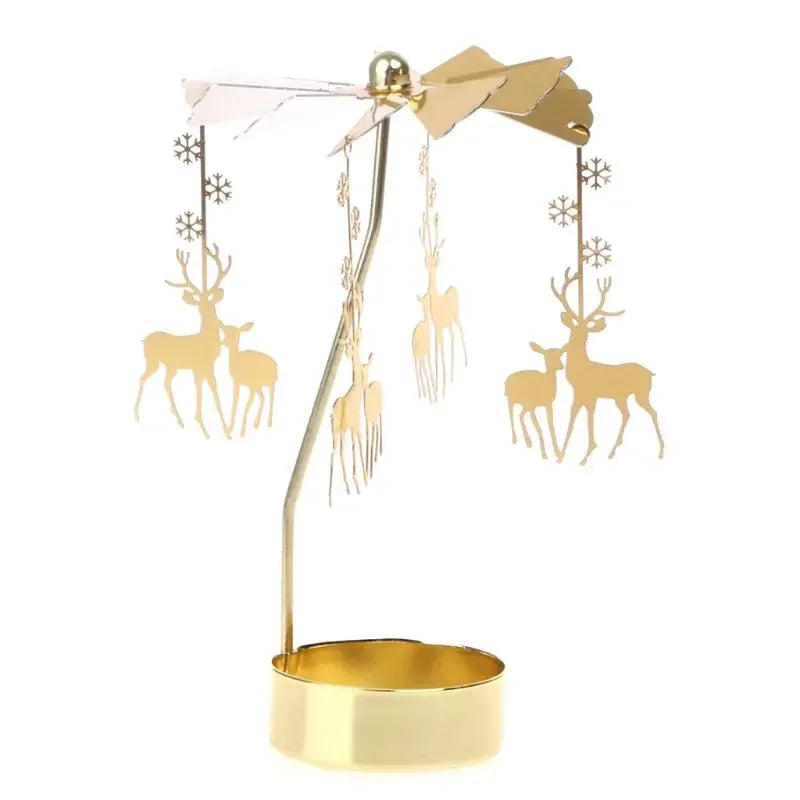 Golden Angel Chime Rotating Candle Holder - candletown.net