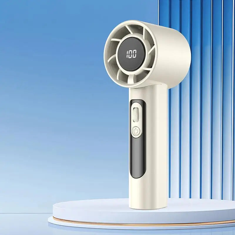 Handheld USB Fan with 100 Wind Speeds – Mini Turbo Cooling Fan