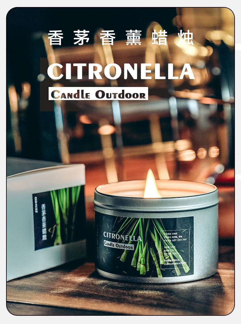 180g Citronella Candle – Natural Mosquito Repellent for Outdoors & Home