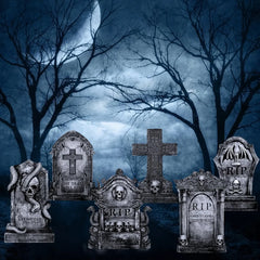 Halloween Outdoor Graveyard Tombstones – Realistic Skeleton Yard Decorations