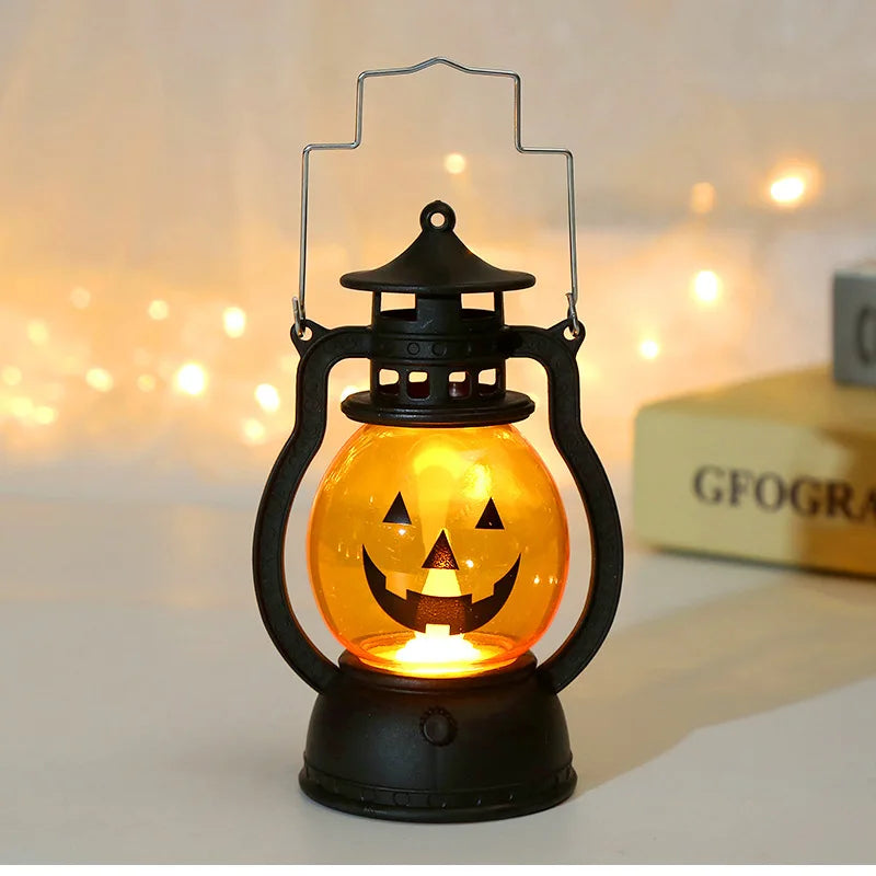 LED Hanging Pumpkin Lantern – Flameless Halloween Candle Light