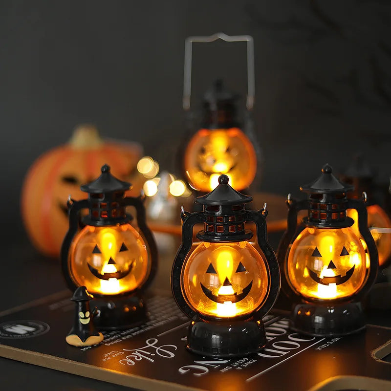 LED Hanging Pumpkin Lantern – Flameless Halloween Candle Light
