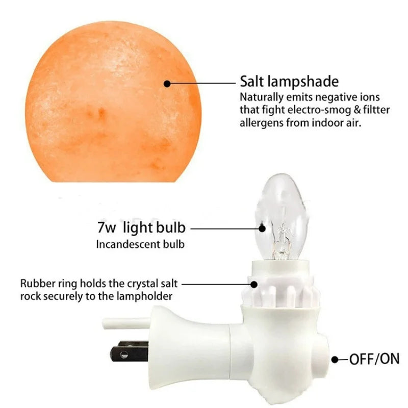 Himalayan Salt Lamp Night Light – Natural Air Purifier & Stress Relief - candletown.net