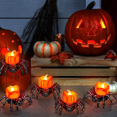 Halloween Spider LED Candle Light – Battery Operated Night Light