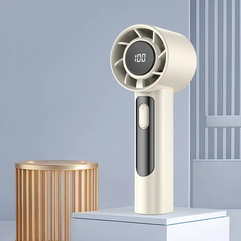 Handheld USB Fan with 100 Wind Speeds – Mini Turbo Cooling Fan