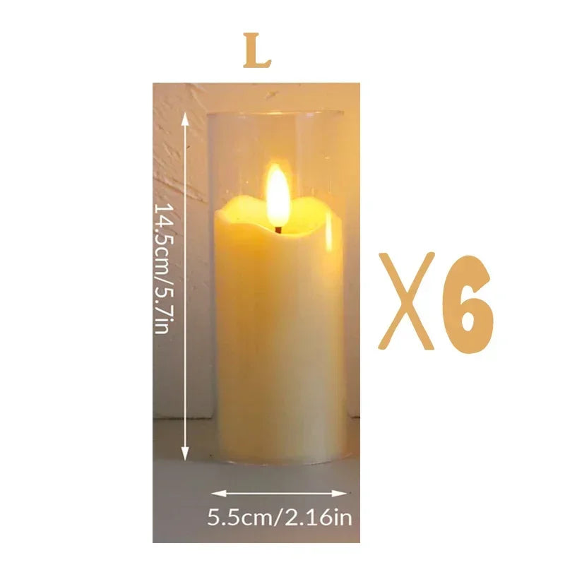 6 kpl LED-Kynttilät – Aidonnäköinen Lepattava Kynttiläsetti