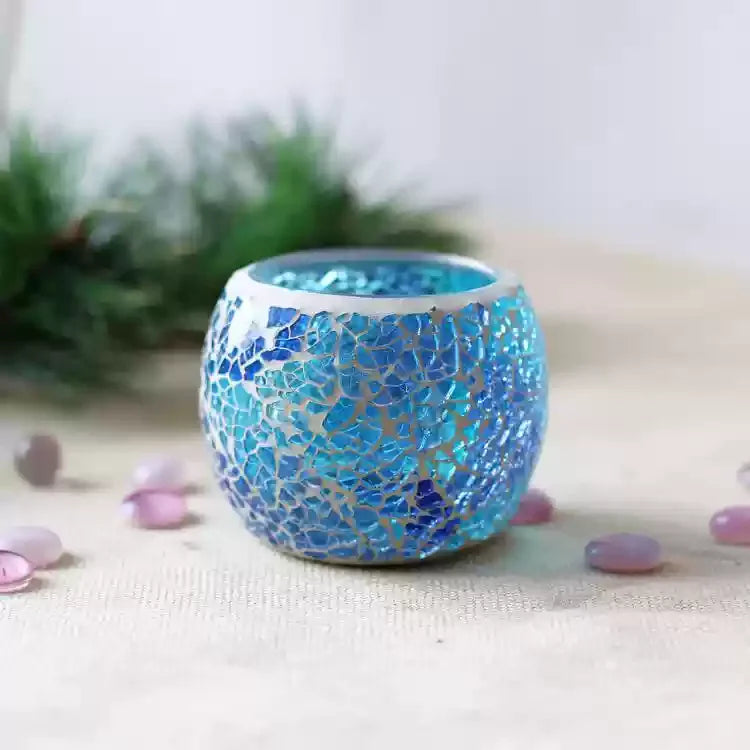 Moroccan Mosaic Glass Candlestick – Votive Candle Holder - candletown.net