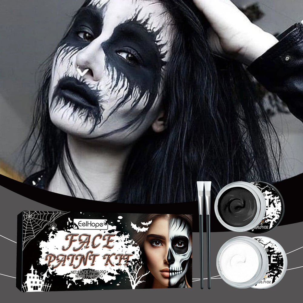 Black & White Halloween Face Paint Set - candletown.net