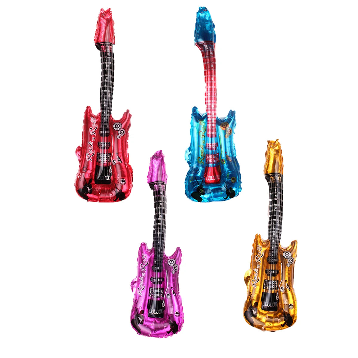 Guitar Foil Balloons Set – 12pcs Rock Band Party Decor - candletown.net