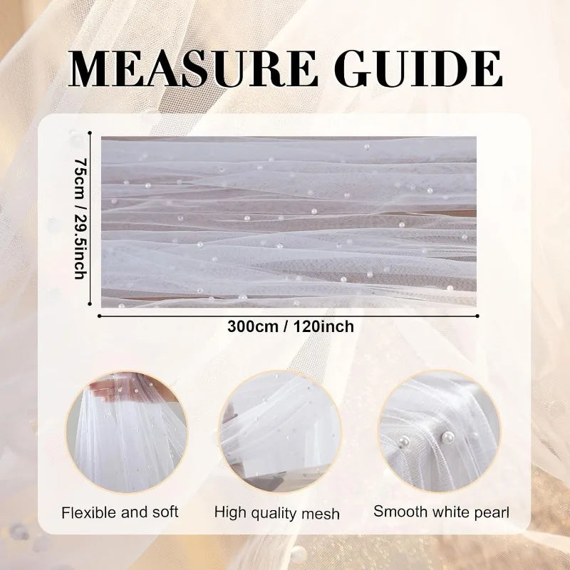 White Pearl Table Runner – Lace Tulle Wedding Decor - candletown.net