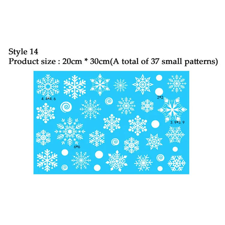38-Piece Snowflake Window Clings – Reusable Electrostatic Christmas Stickers