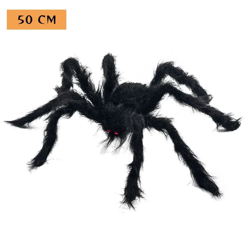 Halloween Spider Web with Spiders – Haunted House Decoration Set