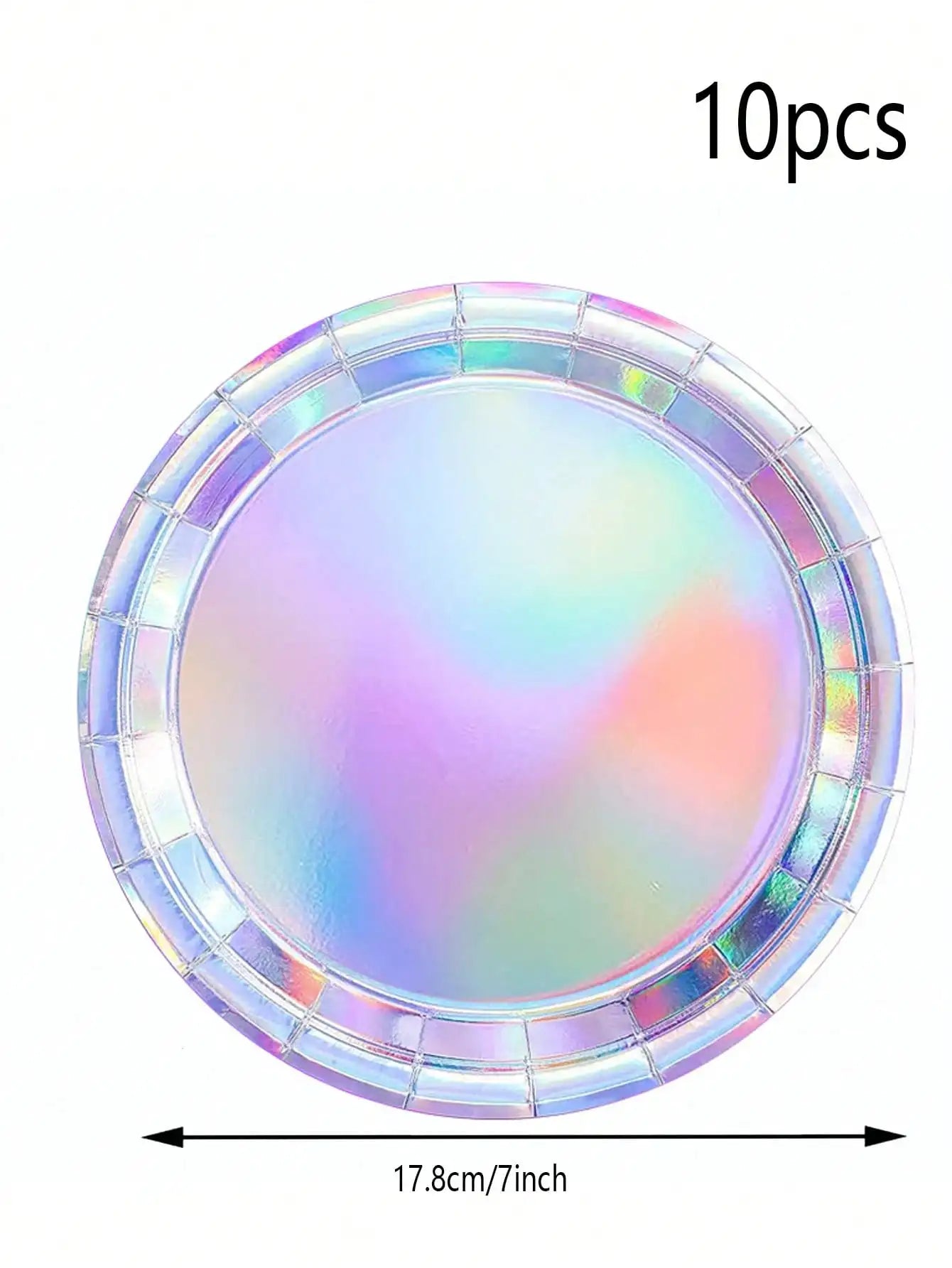 Rainbow Holographic Party Tableware Set