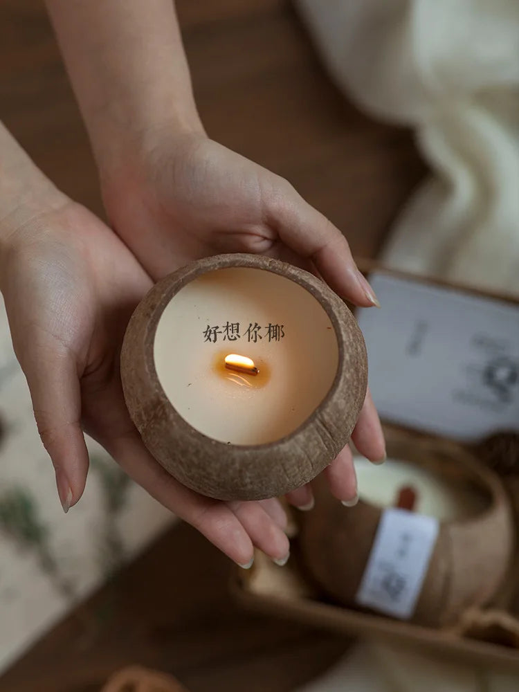 Eco-Friendly Soy Wax Aromatherapy Candle with Wooden Wick