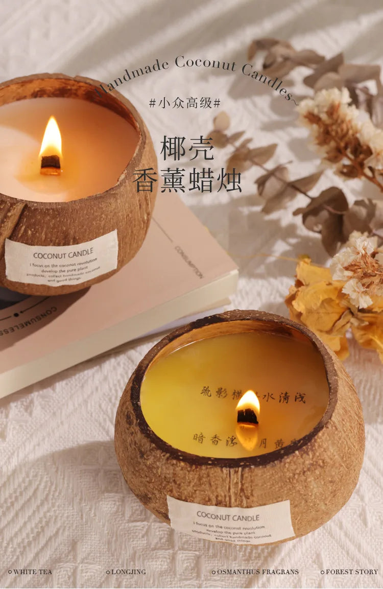 Eco-Friendly Soy Wax Aromatherapy Candle with Wooden Wick
