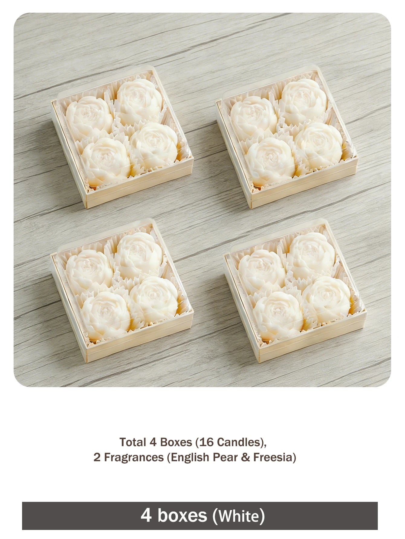 Rose Flower Shaped Soy Wax Candles – Set of 4 - candletown.net